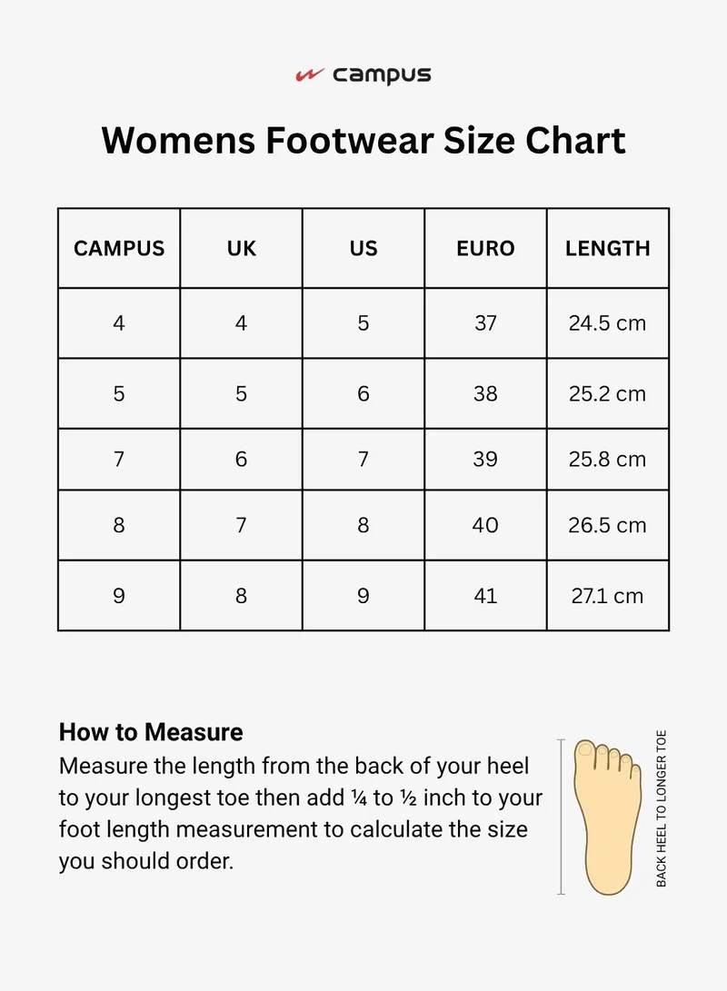 CAMPUS Blk/Rani Women’s Black Comfort Low Top Sneakers – Clean Monotone Design that Instantly Stands Out for Women | Best Price UAE